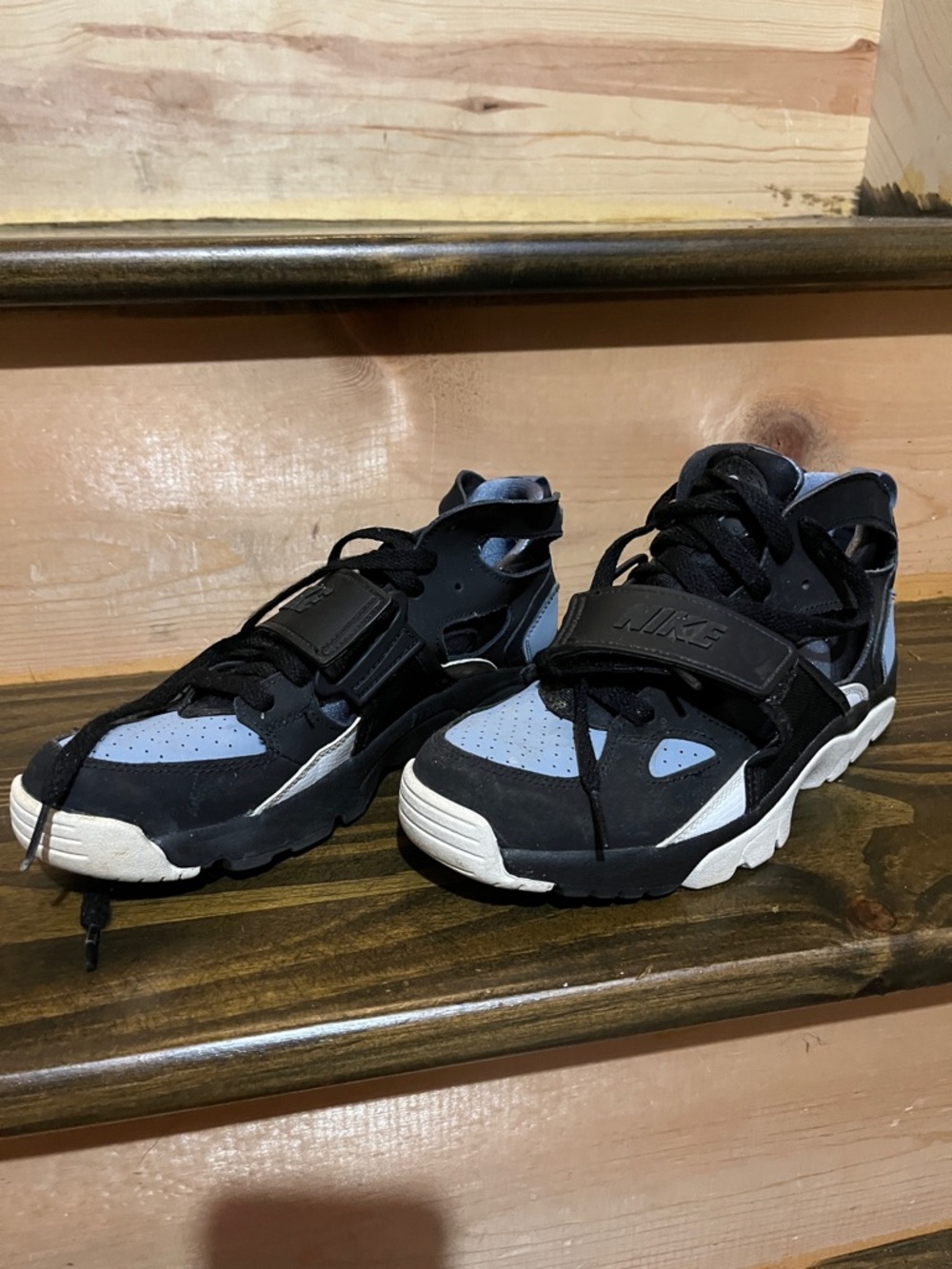 Kids' Nike Air Trainer Huarache 'Cool Blue'  Athletic Sneakers